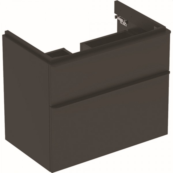 Geberit Smyle Square Unterschrank für Waschtisch, m. 2 Schubl. 73,4x61,7x47cm, lava, 500353JK1