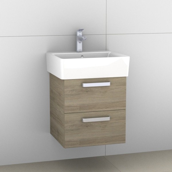 Artiqua 412 Waschtischunterschrank für Connect Cube E7138, Sanremo Eiche quer NB, 412-WU2L-I28-7144-