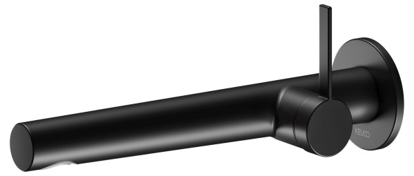 Keuco IXMO Pure Black Selection Waschtischarmatur Unterputz, rund, Ausladung: 243 mm, schwarz matt