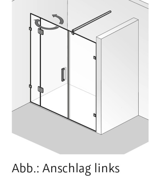 HSK Aperto Pur Raumnische pendelbar, 3-teilig, AOP.108