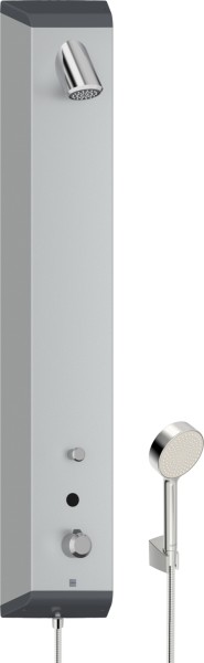 Hansa Duschpaneel HANSAELECTRA 9672, 1-strahlig Bluetooth DN15 Aluminium/verchromt, 96722239