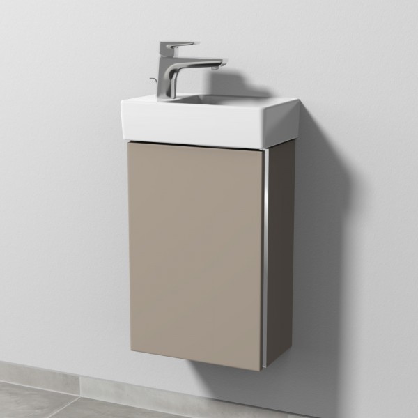 Sanipa 3way Waschtischunterbau zu Villeroy & Boch Avento Waschtisch mit 1 Tür, Sandgrau-Matt