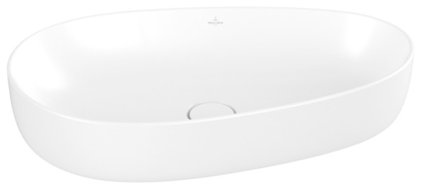 Villeroy & Boch Aufsatzwaschbecken Antao 650x400mm Asymmetrisch ohne Überlauf Stone White cplus