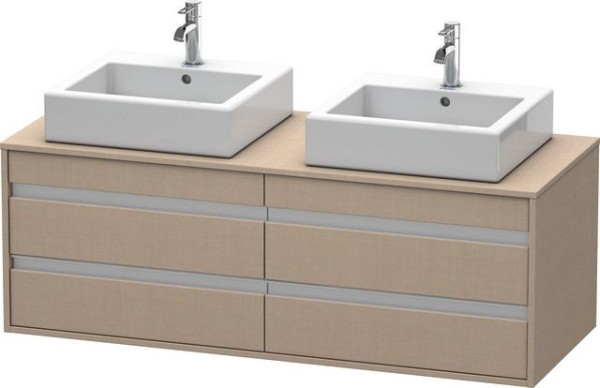 Duravit Ketho Konsolenwaschtischunterbau wandhängend Leinen Matt 1400x550x496 mm - KT6657B7575