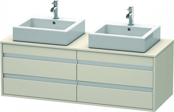 Duravit Ketho Konsolenwaschtischunterbau wandhängend Taupe Matt 1400x550x496 mm - KT6657B9191