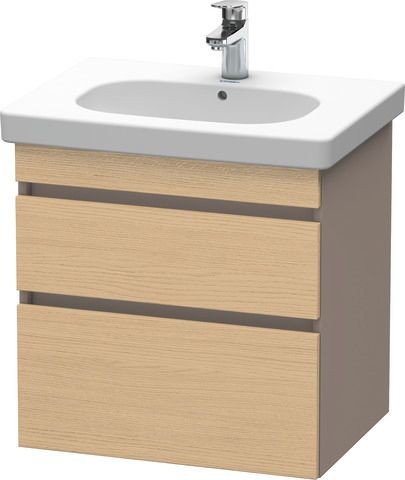 Duravit DuraStyle Waschtischunterbau wandhängend Natur Eiche & Basalt Matt 600x453x610 mm - DS648303