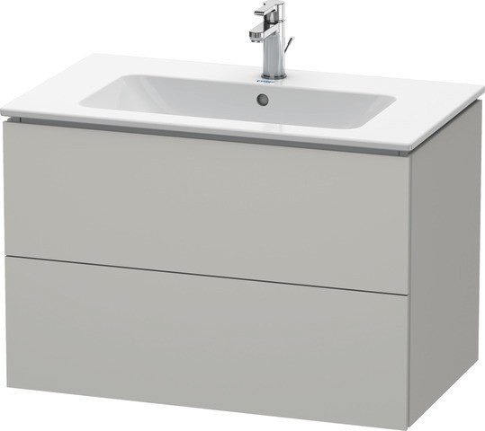 Duravit L-Cube Waschtischunterbau wandhängend Betongrau Matt 820x481x550 mm - LC624100707