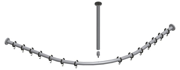 Keuco Brausevorhangstangen-Set Plan 14938,