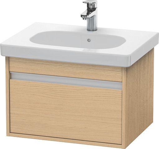 Duravit Ketho Waschtischunterbau wandhängend Natur Eiche Matt 600x455x410 mm - KT667003030