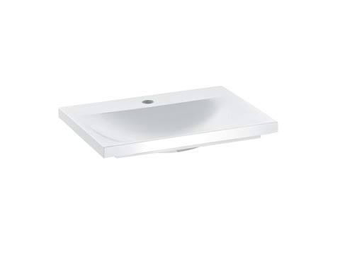 Keuco Mineralguss-Waschtisch Royal Reflex 34091 für 1 Loch Armatur, weiß, 34091315001