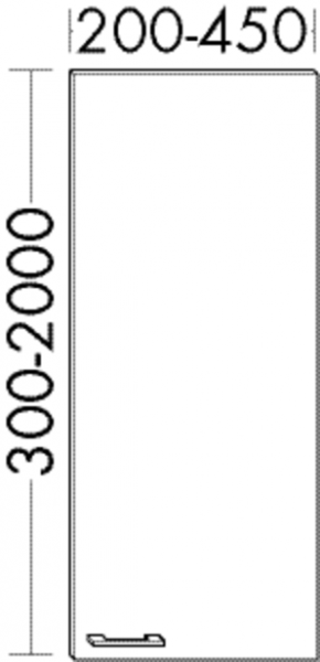 Burgbad Tür und Glaseinlegeboden Sys30 PG1 Aqua Höhe: variabel, Breite: variabel, Weiß Matt, FRW200
