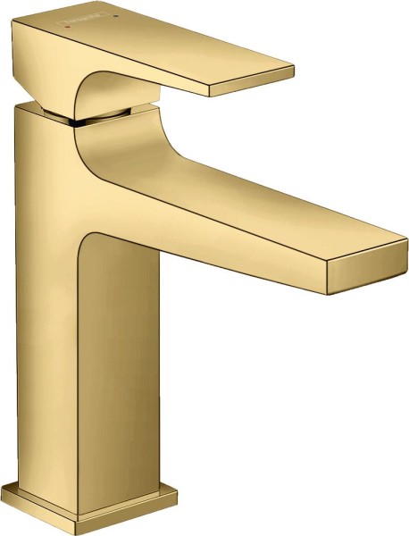 Hansgrohe Waschtischmischer 110 Metropol Polished Gold-Optik mit Push-Open Ablaufgarnitur, 32507990