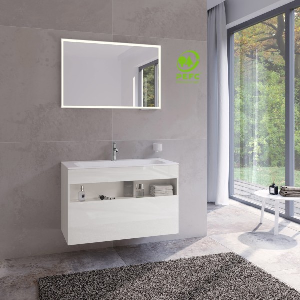 Keuco Stageline Waschtischunterbau 100,0 x 62,5 x 49,0 cm, mit Auszug, 32872300000