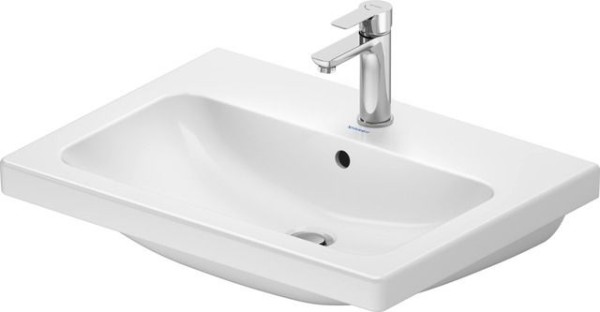 Duravit D-Code Waschtisch 650x480mm, M.Überlauf, Mit 1 Hahnloch