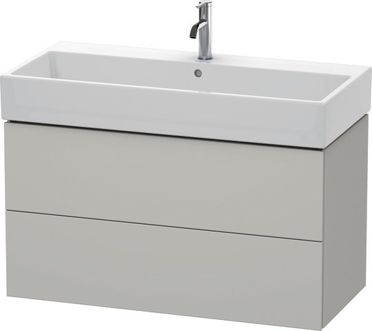 Duravit L-Cube Waschtischunterbau wandhängend Betongrau Matt 984x459x544 mm - LC627800707