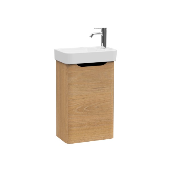 VitrA New Integra Round Set Handwaschbecken mit Unterschrank 1 Tür Türanschlag rechts 45 Gold,69837