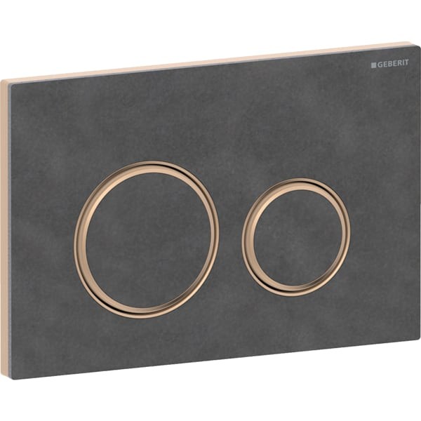 Geberit Betätigungsplatte Sigma21, für 2-Mengen-Spülung rotgold, Mustang Schiefer, 115650JM1
