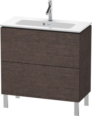 Duravit L-Cube Waschtischunterbau bodenstehend Eiche dunkel gebürstet Matt 820x391x704 mm - LC667407