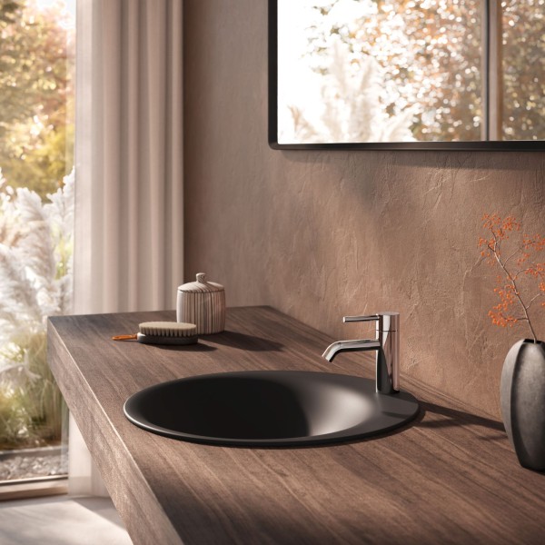 Herzbach DEEP Waschtischmischer S-Size 115mm mit PUSH-Ablauf Chrom, 18.023510.1.01