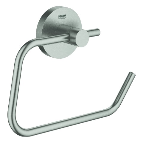 GROHE WC-Papierhalter Essentials 40689 ohne Deckel Metall supersteel, 40689DC1