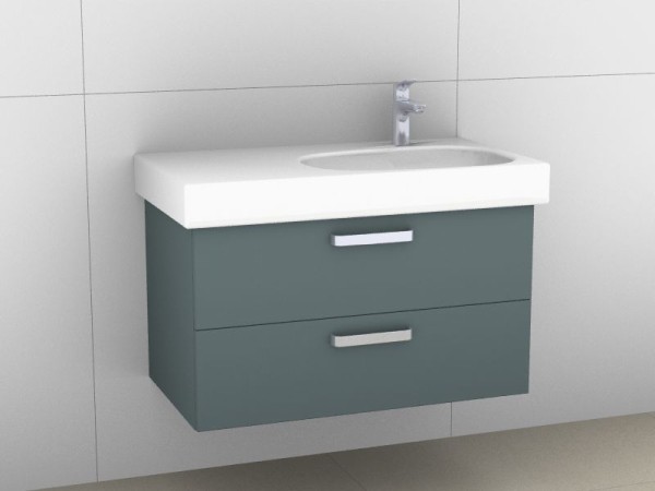 Artiqua 413 Waschtischunterschrank für Citterio 500549 ( ehem. 123695) Stahlgrau Metallic, 413-WU2L-