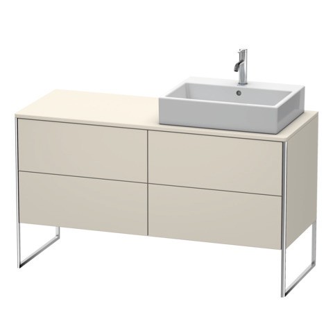 Duravit XSquare Konsolenwaschtischunterbau bodenstehend Taupe Matt 1400x548x778 mm - XS4923R9191