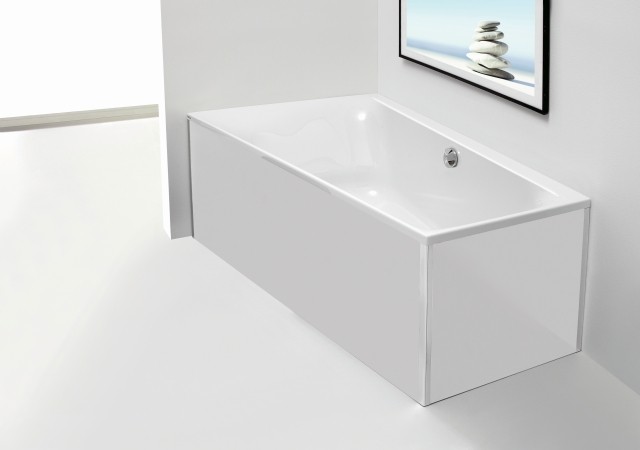 Hoesch Glasverkleidung weiß Ecke Badewanne Rechteck 170X80 47062.550 47062.550
