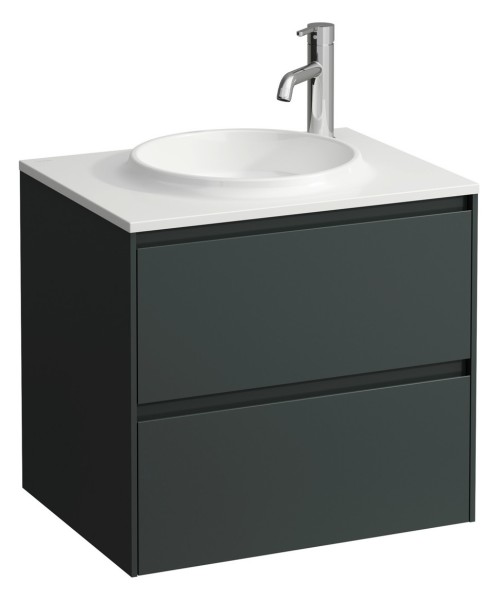 LAUFEN Waschtischunterschrank LANI 630x520x595 2 Schubl. f.WT H814073 verkehrsgrau, H4042521122661