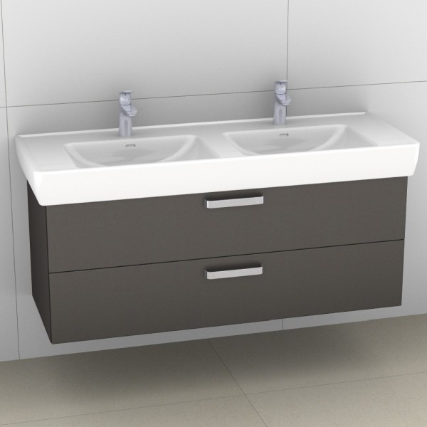 Artiqua 415 Waschtischunterschrank für Pro A 814967 Stahlgrau Metallic, 415-WU2L-L30-7141-88