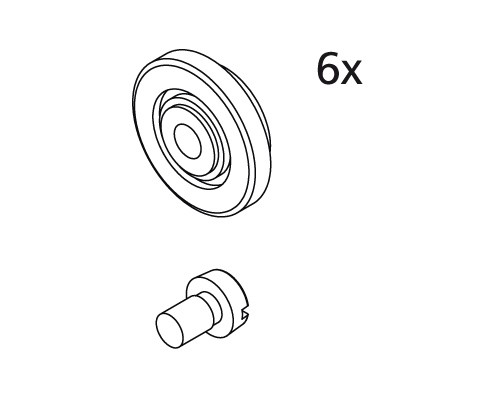 Kermi EBIN023 Set Laufrollen oben, 2533580