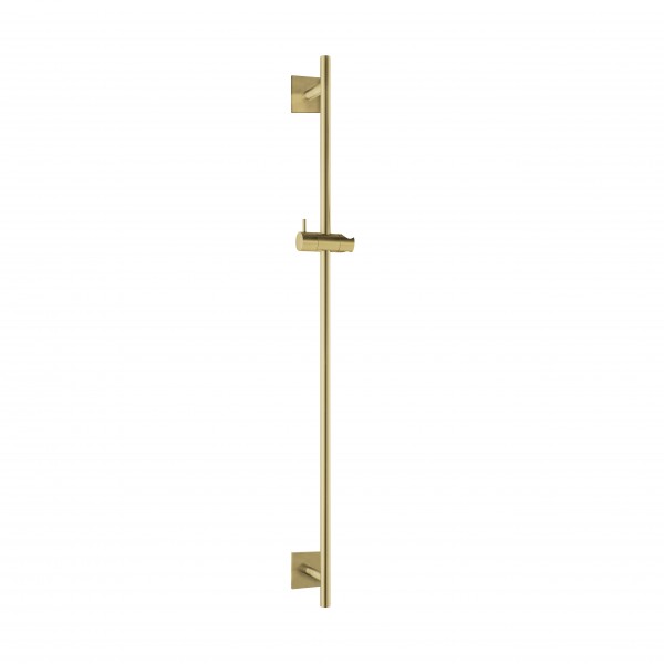 Herzbach spa ix pvd Duschstange 90 rund rosette 70 eckig brass, Brass Steel, 21.965900.2.41