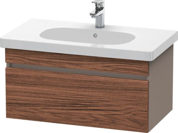 Duravit DuraStyle Waschtischunterbau wandhängend Nussbaum dunkel & Basalt Matt 800x453x398 mm - DS63