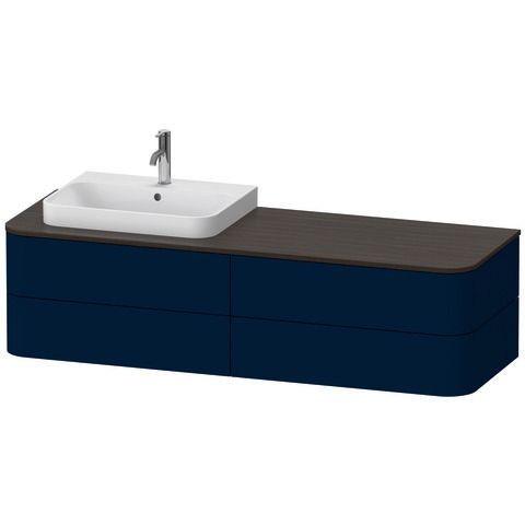Duravit Happy D.2 Plus Konsolenwaschtischunterbau wandhängend Nachtblau Seidenmatt 1600x550x408 mm -