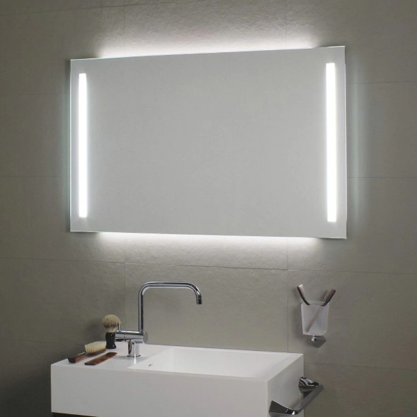 Koh-i-Noor DUO LED Spiegel mit Raumbeleuchtung und Spiegelbeleuchtung, B:100, H:80cm