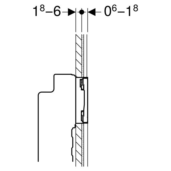 Geberit BetPl. Sigma60, für 2-Mengen-Sp. Chrom gebürstet, Fertigbauset, 115796GH1