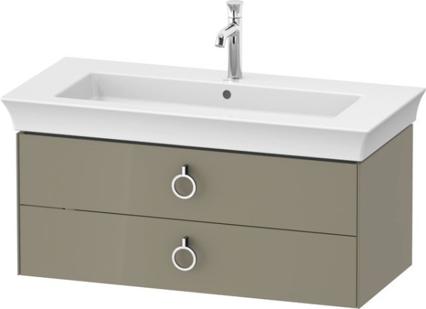 Duravit White Tulip Waschtischunterbau wandhängend Stein Grau Hochglanz 984x458x410 mm - WT43520H2H2