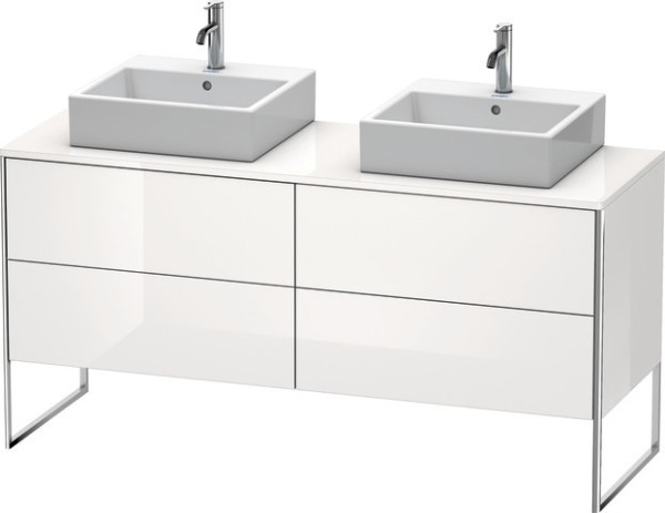 Duravit XSquare Konsolenwaschtischunterbau bodenstehend Weiß Hochglanz 1600x548x778 mm - XS4927B8585