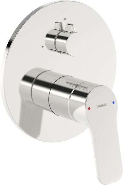 Hansa Einhandmischer FM-Set f. zwei Abgänge HANSABASIC, 8055 Rosette rund verchromt, 80559023