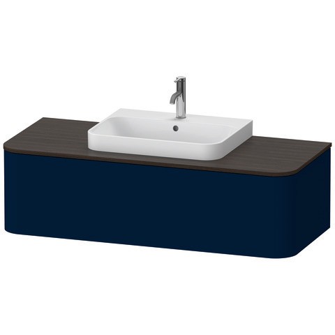 Duravit Happy D.2 Plus Konsolenwaschtischunterbau wandhängend Nachtblau Seidenmatt 1300x550x354 mm -