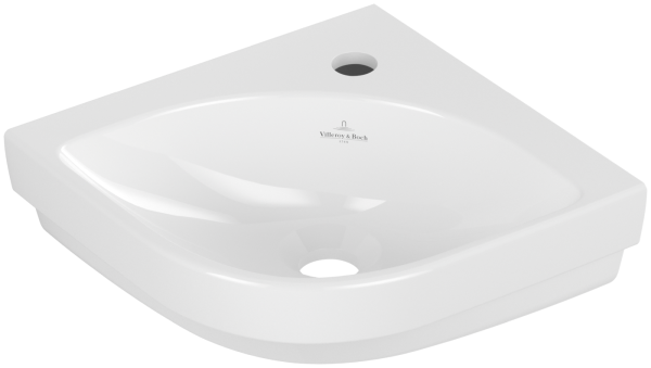 Villeroy & Boch Subway 3.0 Eck-Handwaschbecken, 320 x 320 x 145 mm, Weiß Alpin, ohne Überlauf, unges