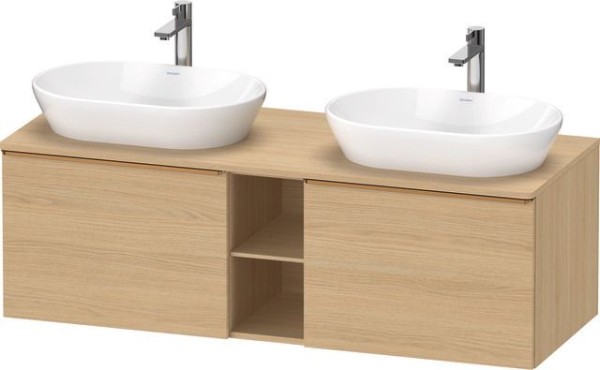 Duravit D-Neo Konsolenwaschtischunterbau wandhängend Natur Eiche Matt 1400x550x459 mm - DE4950B04300