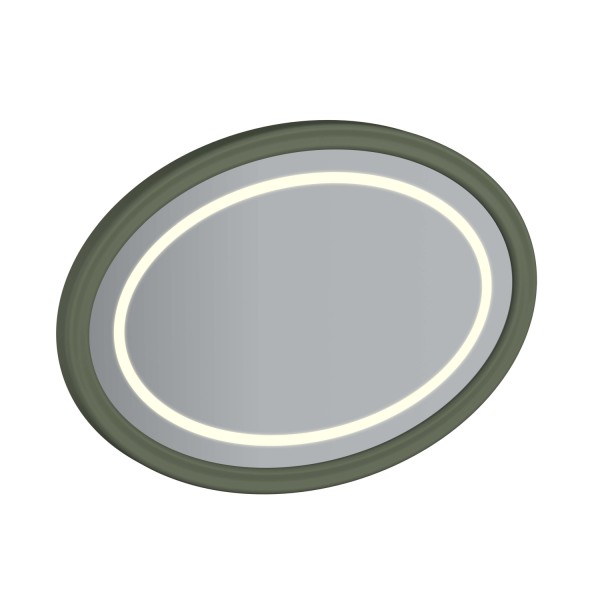 VitrA Valarte LED-Flachspiegel oval Breite 100 cm Vintage Grün (Lack),65828