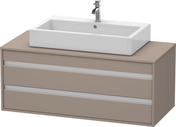 Duravit Ketho Konsolenwaschtischunterbau wandhängend Basalt Matt 1200x550x496 mm - KT665604343