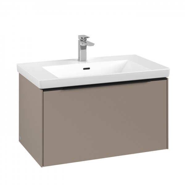 Villeroy & Boch Subway 3.0 Waschbeckenunterschrank, 1 Auszug, 772 x 432 x 462 mm, Taupe / Taupe