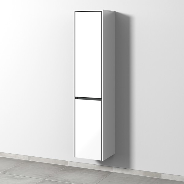 Sanipa Twiga Hochschrank mit 2 Türen, Anthrazit-Glanz, SY10179