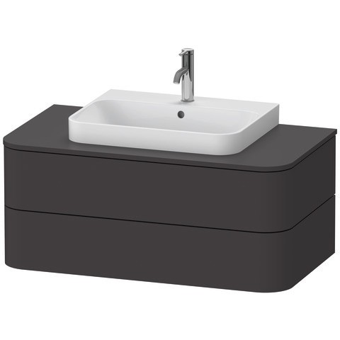 Duravit Happy D.2 Plus Konsolenwaschtischunterbau wandhängend Graphit Supermatt 1000x550x408 mm - HP