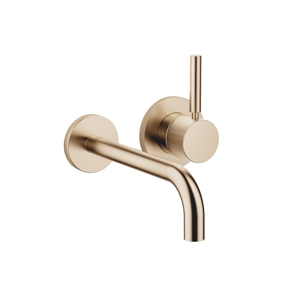 Dornbracht Waschtisch-Wand-Einhandbatterie mit Einzelrosetten META 36862660 Champagne gebürstet (22k