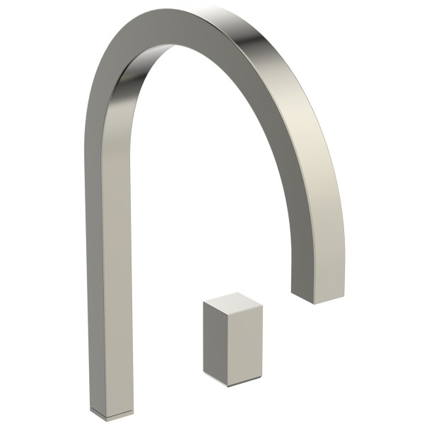 Ideal Standard Waschtischarmatur hoher Auslauf Solos ohne Ablaufgarnitur, eckig Silver Storm, A7831G