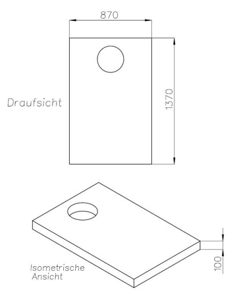 Neuesbad Wannenträger für Laufen Pro Abl. kurze Seite 140x90x4,2