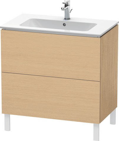 Duravit L-Cube Waschtischunterbau bodenstehend Natur Eiche Matt 820x481x704 mm - LC662603030